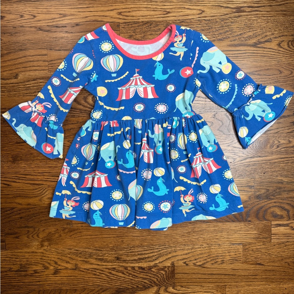 Eleanor Rose Girls Rhonda Top/ Tunic with Colorful Circus Tent Animals Prints 6